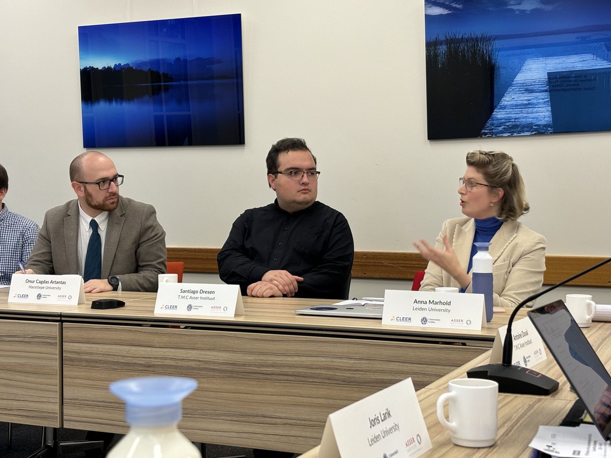 CLEER (@cleer_research) on Twitter photo 2nd Phd workshop on legal implications of the EUs geopolitical awakening. Organised jointly by <a href="/TMCAsser/">T.M.C. Asser Instituut</a> and <a href="/UniLeiden/">Universiteit Leiden</a>. Paper by Onur Cagdas Artanras comments by <a href="/Dr_Marhold/">Anna Marhold, PhD</a> 2nd Phd workshop on legal implications of the EUs geopolitical awakening. Organised jointly by <a href="/TMCAsser/">T.M.C. Asser Instituut</a> and <a href="/UniLeiden/">Universiteit Leiden</a>. Paper by Onur Cagdas Artanras comments by <a href="/Dr_Marhold/">Anna Marhold, PhD</a>