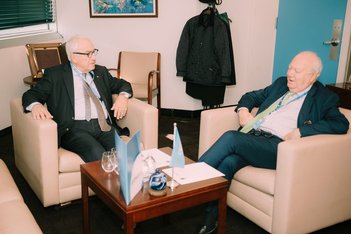 🤝UNAOC &amp; <a href="/eplo_news/">EPLO</a> are strengthening their partnership! USG <a href="/MiguelMoratinos/">Miguel Ángel Moratinos</a> &amp; #EPLO Director, Prof. Flogaitis, met to discuss key areas of cooperation: promoting intercultural &amp; interreligious #dialogue, fostering #inclusion, countering xenophobia &amp; combating hatred.