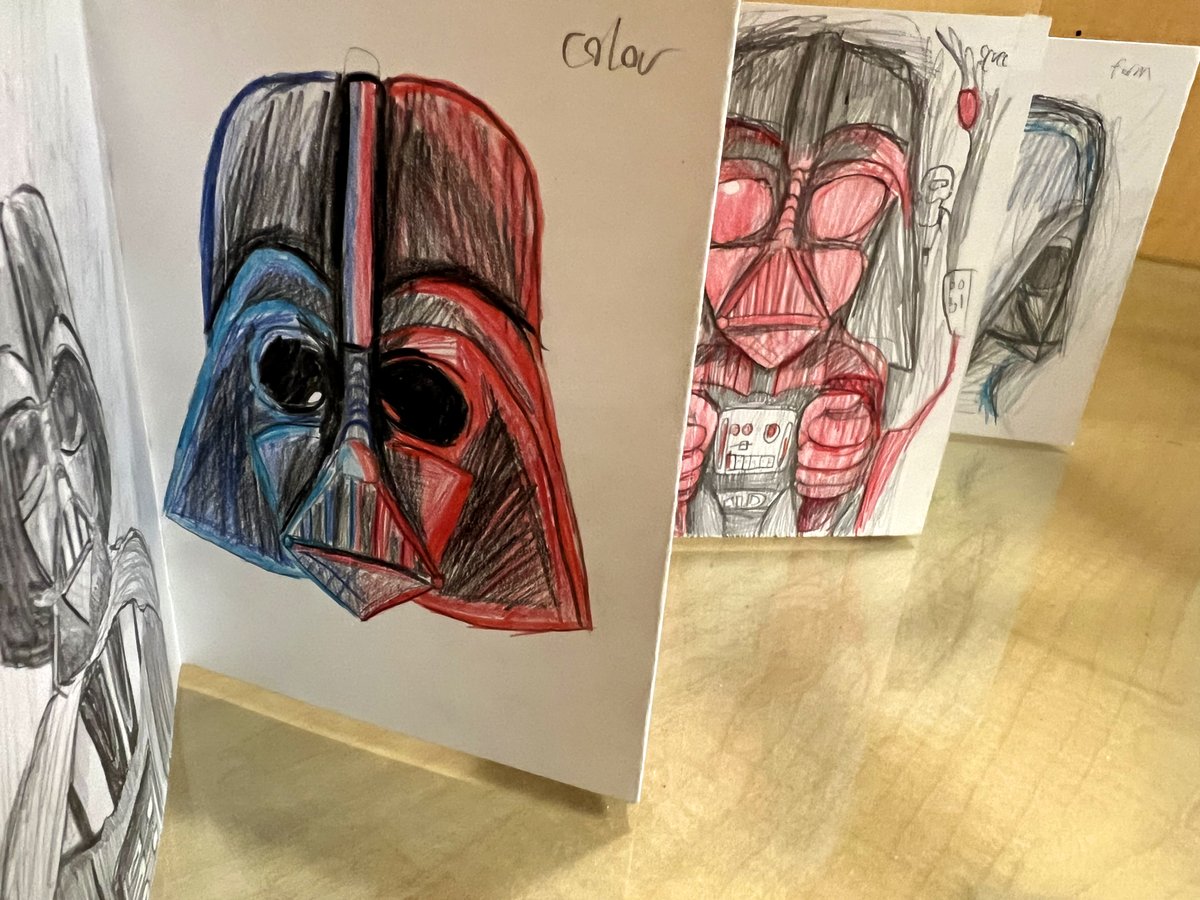 EndeavorCharter's tweet photo. Check out the creativity and skill of our 7th and 8th graders in Ms. Avena’s Bookmaking and Mixed Media elective! Their concertina books demonstrate their understanding of the seven elements of art. https://t.co/7ddur0VMlP