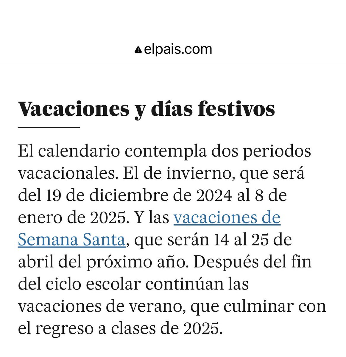 Las vacaciones de Diciembre según el calendario de la SEP darán inicio el 19 de Diciembre del 2024