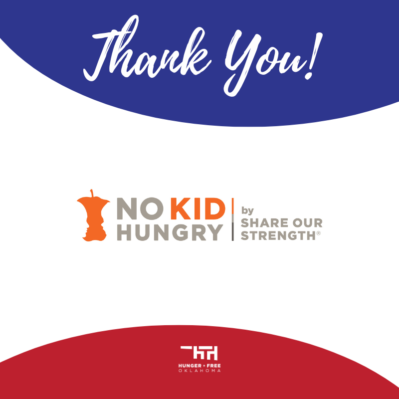 HungerFreeOK's tweet photo. Thank you, @nokidhungry, for helping to support the SNAP in Schools program so children have access to nutrition programs in school! #ThankfulThursday #EndHungerInOK https://t.co/VZ9Ze6jSra