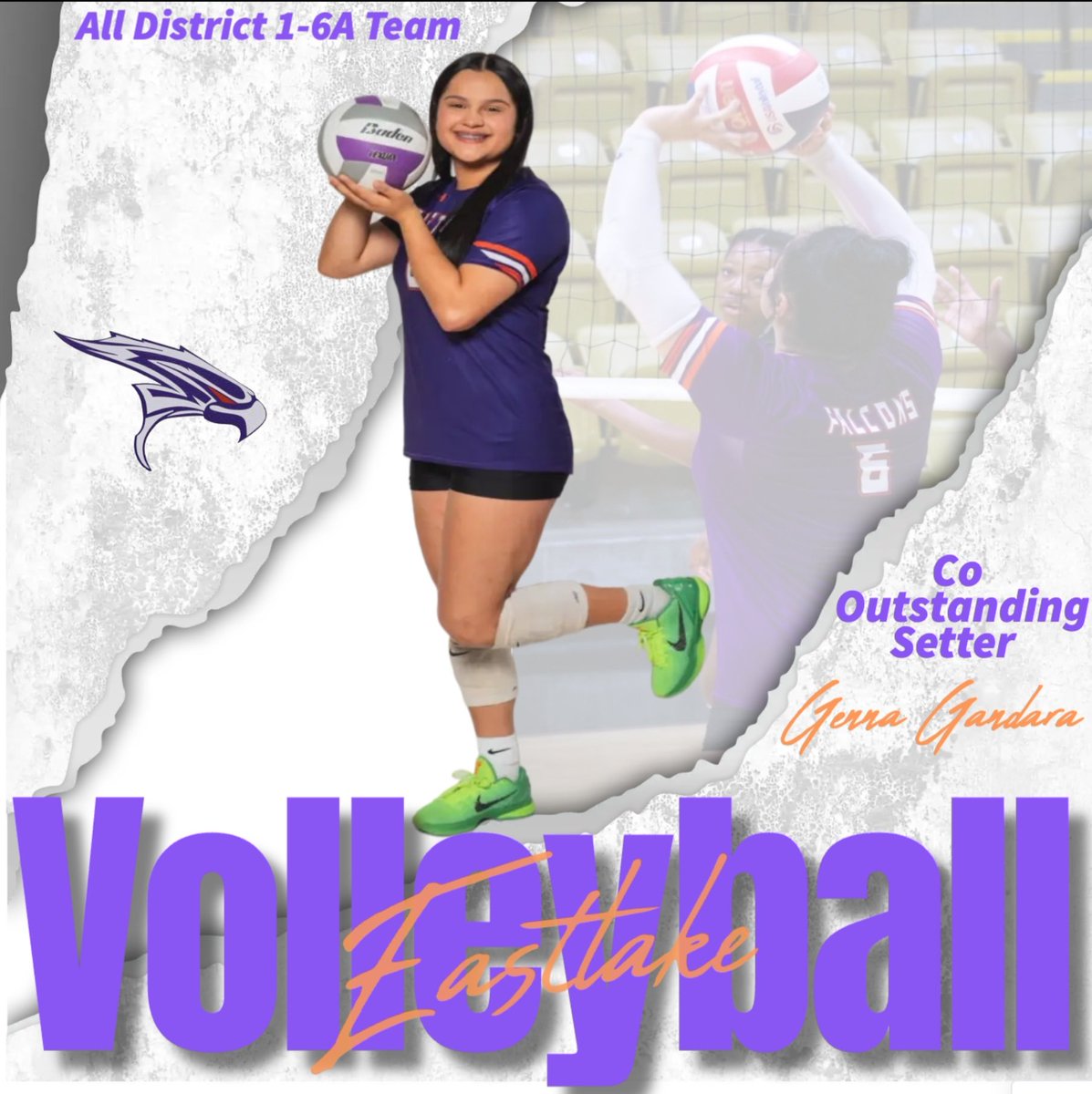 Eastlake Volleyball (@eastlake_vball) on Twitter photo 💜🏐🧡Congratulations Genna💜🏐🧡
District 1-6A Co Outstanding Setter
<a href="/EHSFalconSports/">Eastlake_Falcon_Athletics</a> <a href="/EnsorAthletics/">Ensor Athletics</a> <a href="/DwindAthletics/">Desert wind athletics</a> <a href="/Eastlake_Middle/">Gabriela Elliott</a> <a href="/Fchavezeptimes/">Felix Chavez</a> 💜🏐🧡Congratulations Genna💜🏐🧡
District 1-6A Co Outstanding Setter
<a href="/EHSFalconSports/">Eastlake_Falcon_Athletics</a> <a href="/EnsorAthletics/">Ensor Athletics</a> <a href="/DwindAthletics/">Desert wind athletics</a> <a href="/Eastlake_Middle/">Gabriela Elliott</a> <a href="/Fchavezeptimes/">Felix Chavez</a>
