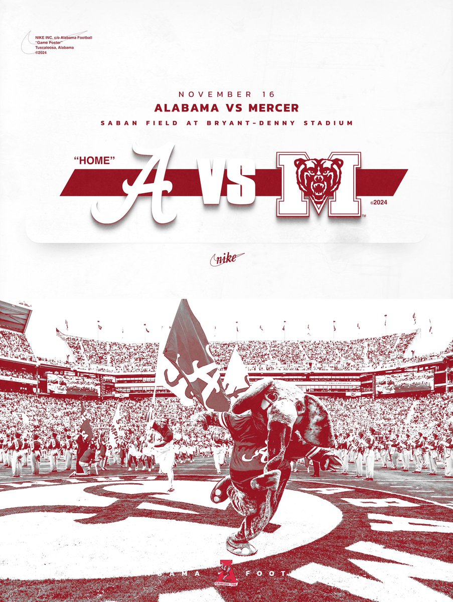 Let’s Roll! 💪

📅 Sat. Nov. 16
⌚️ 1:00 PM 
📺 ESPN+ 

#RollTide