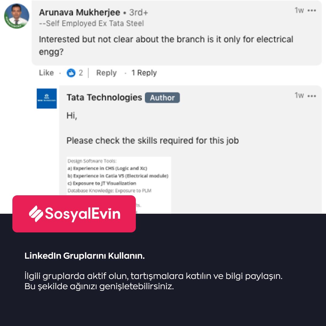 Biraz da profesyonel ağlarını genişletmek isteyenlere ipucu verelim.🤝