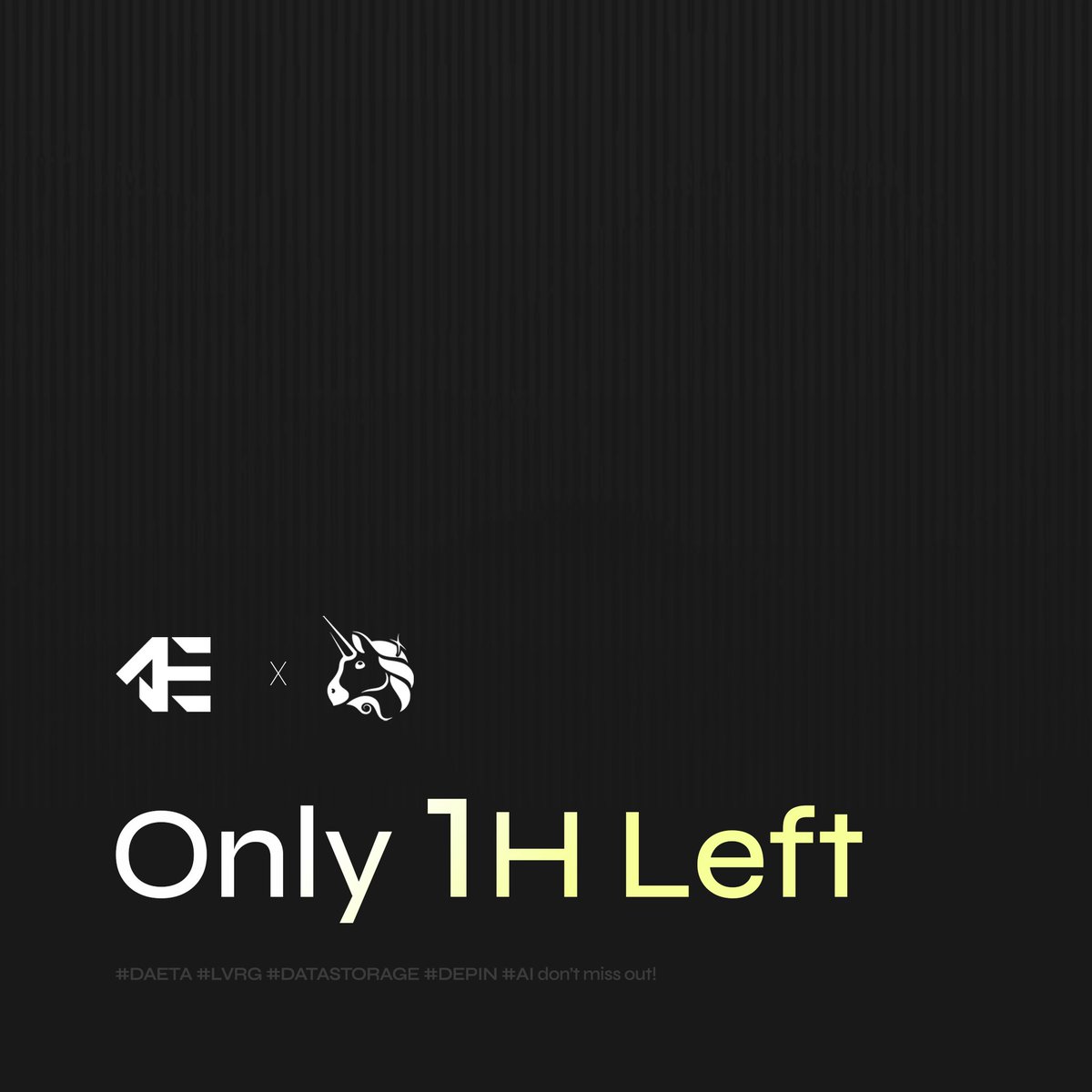 DaetaStorage's tweet image. REMINDER: The $DAETA token is launching on Uniswap in 1h! ⏳

#LVRG #DataStorage #DePIN #AI