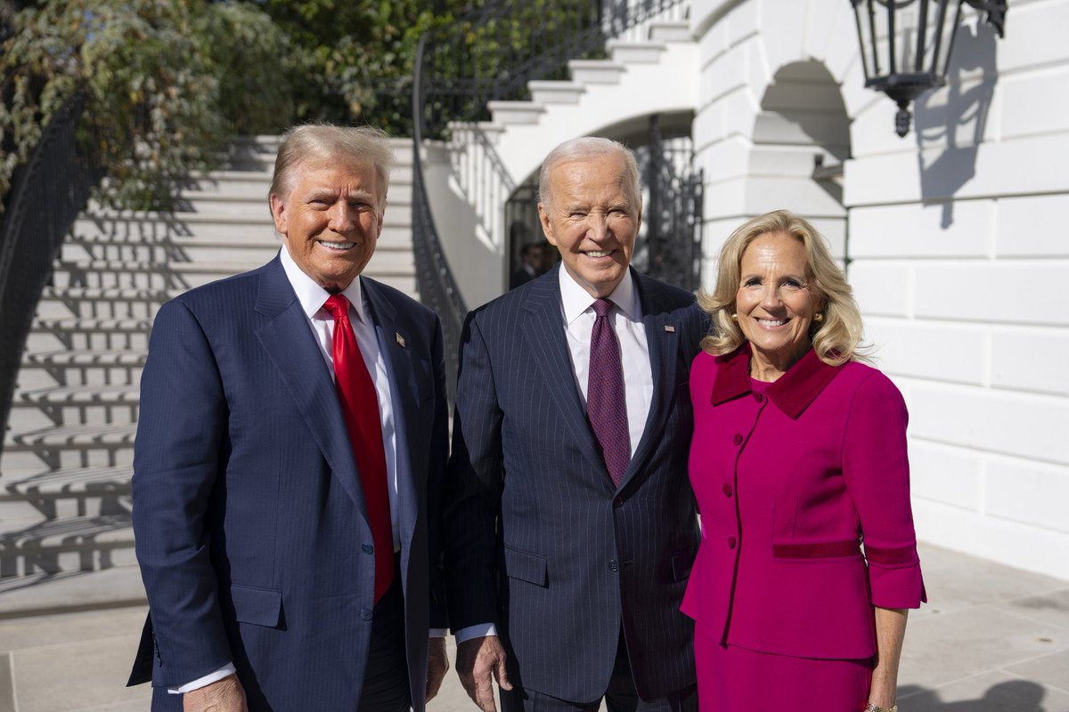 alx's tweet photo. Karine Jean-Pierre: Joe Biden still thinks Donald Trump is a threat to Democracy.

Joe Biden with the “Threat to Democracy”: https://t.co/NReKBQMSd0