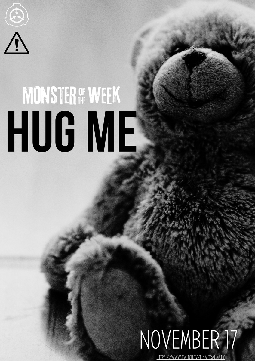 FinalTraumatic's tweet image. Our second one takes place within one of Dr Wondertainment's factories! They'll be raiding the  mysterious factory and uncover its untold secrets!

🧸🧸Our hunters will feature in HUG ME this coming Sunday at 3PM!🧸🧸

#scp #monsteroftheweek #teddybears #horror #drwondertainment