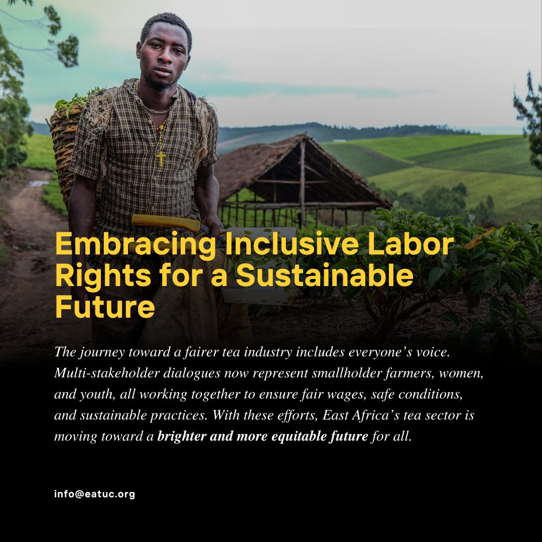 Kenya, Uganda, and Malawi are tackling child labor with ILO’s support, setting standards to protect young workers. EATUC’s inclusive efforts unite farmers, women, and youth to ensure fair wages and safe working conditions, building a just tea industry for all. #EATUC #LaborRights