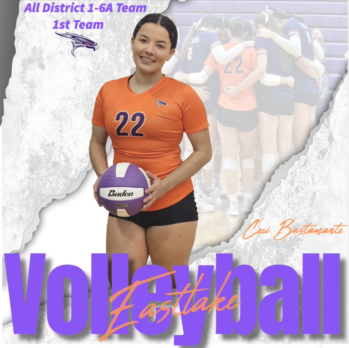 Eastlake Volleyball (@eastlake_vball) on Twitter photo 💜🏐🧡Congratulations Ceci💜🏐🧡
District 1-6A First Team Libero
<a href="/EHSFalconSports/">Eastlake_Falcon_Athletics</a> <a href="/EnsorAthletics/">Ensor Athletics</a> <a href="/DwindAthletics/">Desert wind athletics</a> <a href="/Eastlake_Middle/">Gabriela Elliott</a> <a href="/Fchavezeptimes/">Felix Chavez</a> 💜🏐🧡Congratulations Ceci💜🏐🧡
District 1-6A First Team Libero
<a href="/EHSFalconSports/">Eastlake_Falcon_Athletics</a> <a href="/EnsorAthletics/">Ensor Athletics</a> <a href="/DwindAthletics/">Desert wind athletics</a> <a href="/Eastlake_Middle/">Gabriela Elliott</a> <a href="/Fchavezeptimes/">Felix Chavez</a>