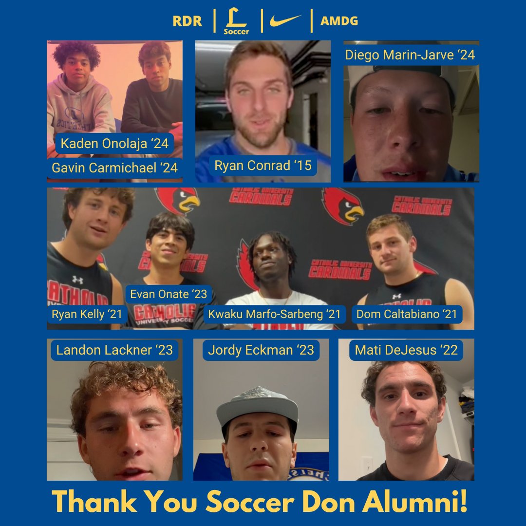 💙💛 Thank you to all of our Soccer Don Alumni for your support this year! Special thanks to these former Soccer Dons for your messages that were shared with the team before our playoff games. Your words of support, encouragement &amp; advice were powerful! #SomthingBiggerThenMyself