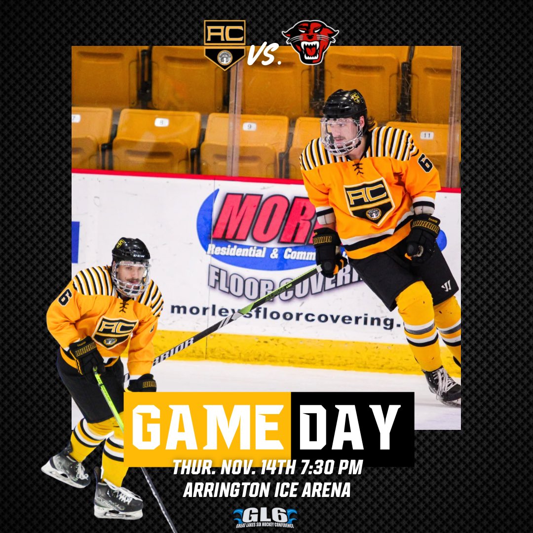 AdrianMD1Hockey's tweet photo. 🚨 GAMEDAY 🚨

Thursday night hockey returns to AIA tonight as your Dawgs take on the Davenport University Panthers at 7:30!

🆚 Davenport
📍 Arrington Ice Arena
🕖 7:30 pm
📺 @adriancollegetv

#CommittoExcellence #W2D #GoDawgs https://t.co/3bMg3jnwII