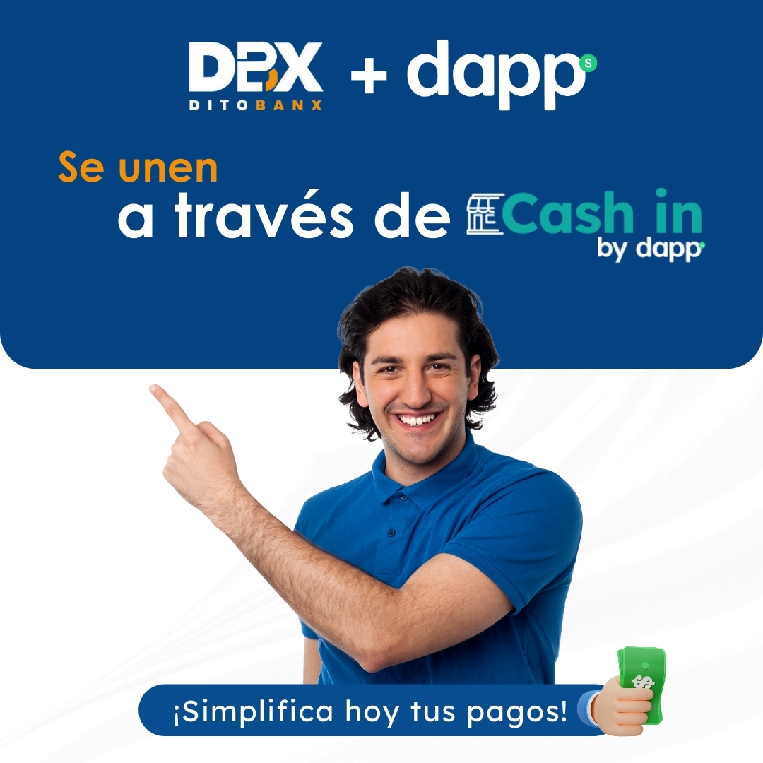 dapp_mx's tweet photo. 💡 Ditobanx y dapp juntos para hacer tus pagos más simples y seguros! Ahora realiza tus pagos de Ditobanx en nuestra red de comercios Cash In. 🚀 ¡Una alianza que facilita tu día a día!

#CashIn #Fintech #PagosDigitales #AlianzaEstratégica https://t.co/Acp9Wggfee