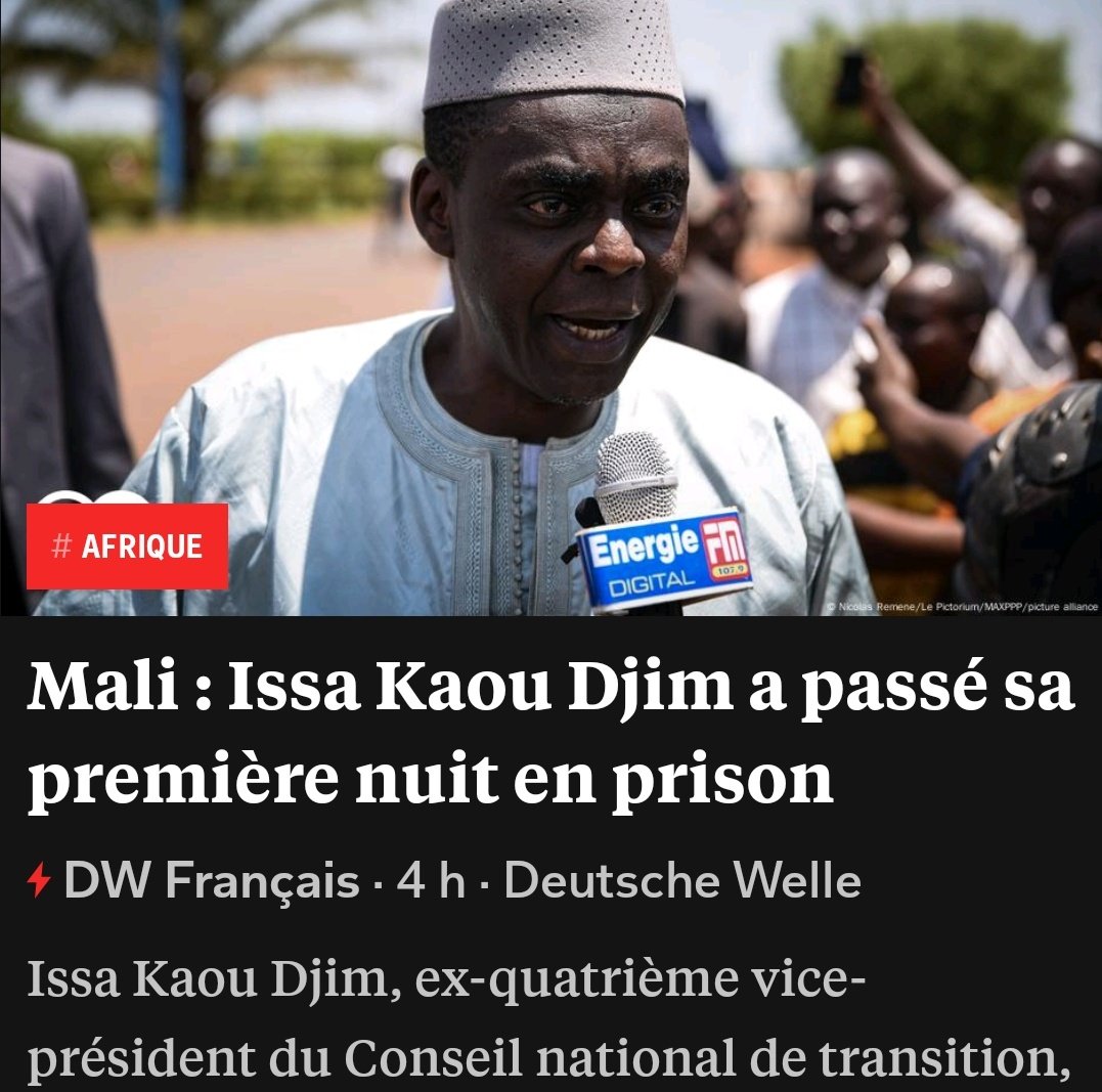 🇲🇱 Si Kao Jim avait insulté ADO, ou Patrice Talon, aucun procureur n'allait s'intéresser à lui. Dans l'AES je me demande entre les magistrats et les putschistes qui est mieux que qui ?