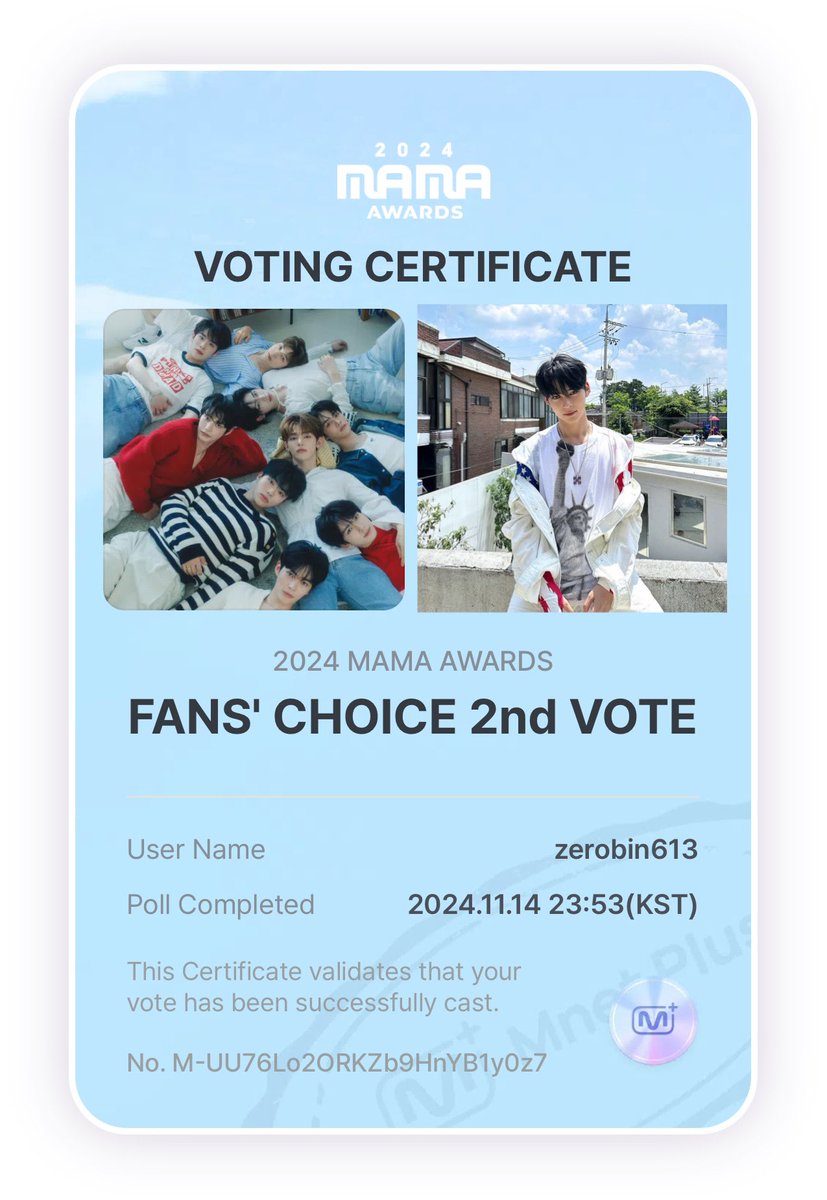zerobin613's tweet photo. my #2024MAMAVOTE is #zerobaseone 💫 https://t.co/RV0y2bT9SR