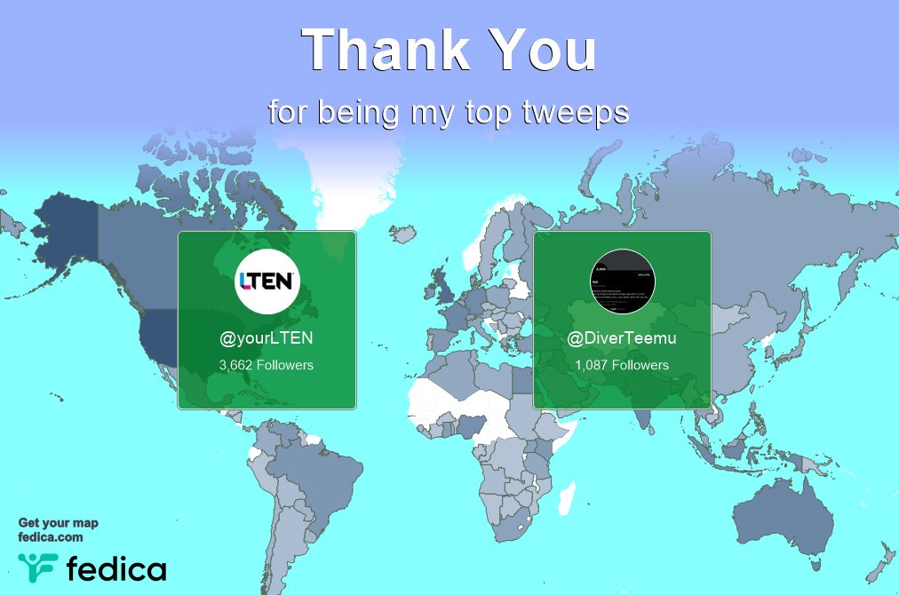 Special thanks to my top new tweeps this week <a href="/yourLTEN/">LTEN</a>, <a href="/DiverTeemu/">TeD</a>