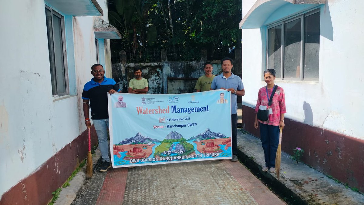 NITIAayog's tweet photo. Transforming Assets Through Collective Action in Tripura

Dasda Aspirational Block of Tripura took a step forward in water resource management with its ongoing Jal Utsav initiative. Under the guidance of water experts from the Drinking Water & Sanitation (DWS) department, a comprehensive maintenance drive of Jal Sampada assets took place. These efforts are a testament to the block's commitment to water quality. 

The initiative focused on methodical cleaning and preservation of vital watershed assets, ensuring their optimal functionality and longevity. Through this coordinated effort, the DWS department demonstrated how targeted maintenance activities can strengthen water security. This systematic approach not only enhances infrastructure reliability but also paves the way for sustainable water resource management.

#NITIAayog #PMOIndia #Water #JalUtsav #WaterConservation