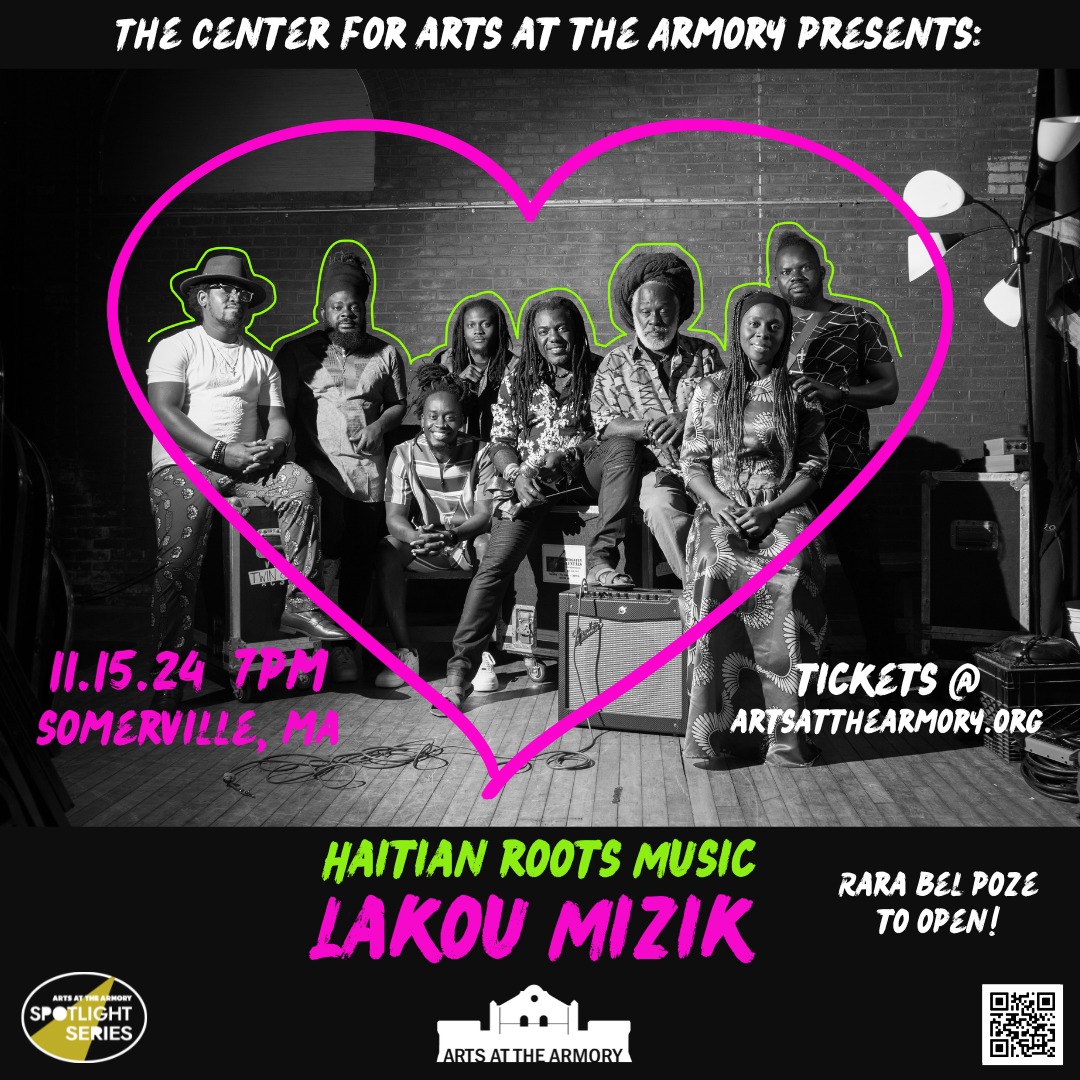 #Boston, <a href="/ArtsattheArmory/">Arts at the Armory</a> has planned an evening of #Haitian art, music &amp; community on Fri 11/15 and we’ll have a table there 7-8 pm—after a reception for a famed photographer &amp; prior to the music of <a href="/LakouMizik/">Lakou Mizik</a>. 
Come say Hi (or Bonswa)!
More info: ow.ly/fLi150U6qrB