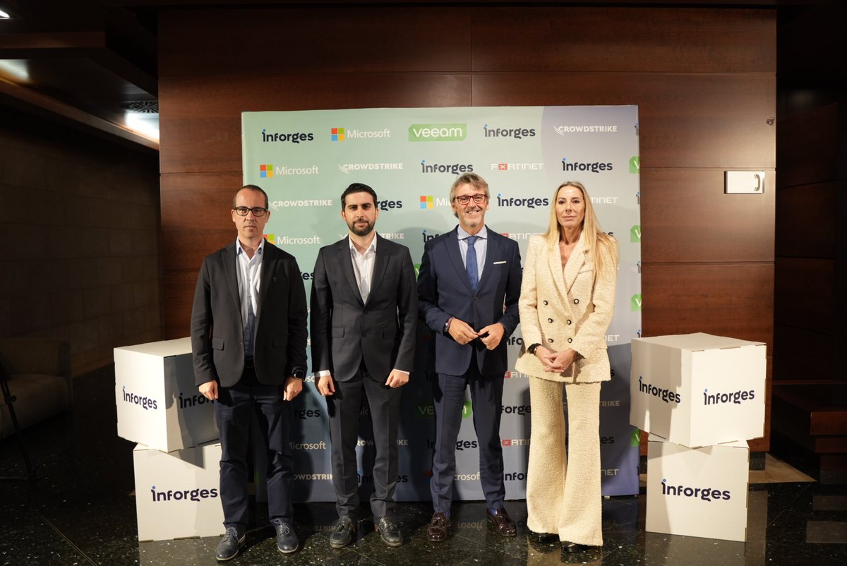 inforges's tweet photo. 🔒#CybersecurityDayMurcia 2024: +100 empresas y expertos de Microsoft, Fortinet y más, reunidos por Inforges para abordar la ciberseguridad.
📊 Murcia: +60 ciberataques de alto nivel/mes.
📌 INCIBE: +22,000 empresas españolas afectadas en 2023.
#Ciberseguridad #CybersecurityDay https://t.co/uDvEaUPpAO
