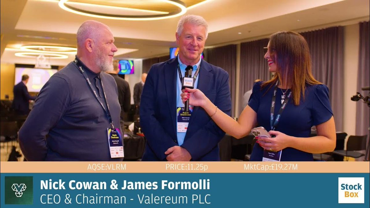 StockBox🎙️📈📽️ (@stockboxmedia) on Twitter photo Valereum PLC Win The Peoples Vote Aquis Stock Exchange
<a href="/StockBoxMedia/">StockBox🎙️📈📽️</a> spoke with Nick Cowen and James Formolli <a href="/ValereumPLC/">Valereum PLC</a>, the public vote winner at the <a href="/AquisStockEx/">Aquis Stock Exchange</a> showcase, about their progress and innovations in #tokenization.
Watch below ⬇
youtube.com/watch?v=yBCenC…
➡ Valereum PLC Win The Peoples Vote Aquis Stock Exchange
<a href="/StockBoxMedia/">StockBox🎙️📈📽️</a> spoke with Nick Cowen and James Formolli <a href="/ValereumPLC/">Valereum PLC</a>, the public vote winner at the <a href="/AquisStockEx/">Aquis Stock Exchange</a> showcase, about their progress and innovations in #tokenization.
Watch below ⬇
youtube.com/watch?v=yBCenC…
➡