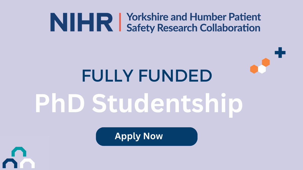 NIHR Yorkshire and Humber PSRC (@yhpsrc) on Twitter photo 🎓New Fully Funded #PhD Opportunity: Understanding and evaluating restorative approaches in response to patient safety incidents with supervision from <a href="/Gemma_Louch/">Gemma Louch</a> and <a href="/laurenpramsey/">Lauren Ramsey</a>
To find out more and to apply: phd.leeds.ac.uk/project/1949-u… 🎓New Fully Funded #PhD Opportunity: Understanding and evaluating restorative approaches in response to patient safety incidents with supervision from <a href="/Gemma_Louch/">Gemma Louch</a> and <a href="/laurenpramsey/">Lauren Ramsey</a>
To find out more and to apply: phd.leeds.ac.uk/project/1949-u…