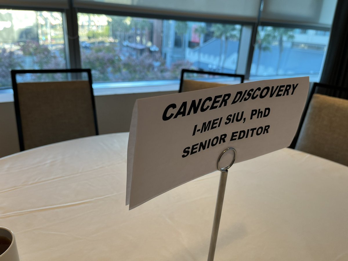 Excited to be here! If you’re here and want to ask about <a href="/CD_AACR/">Cancer Discovery</a>, come join me for breakfast 🥞