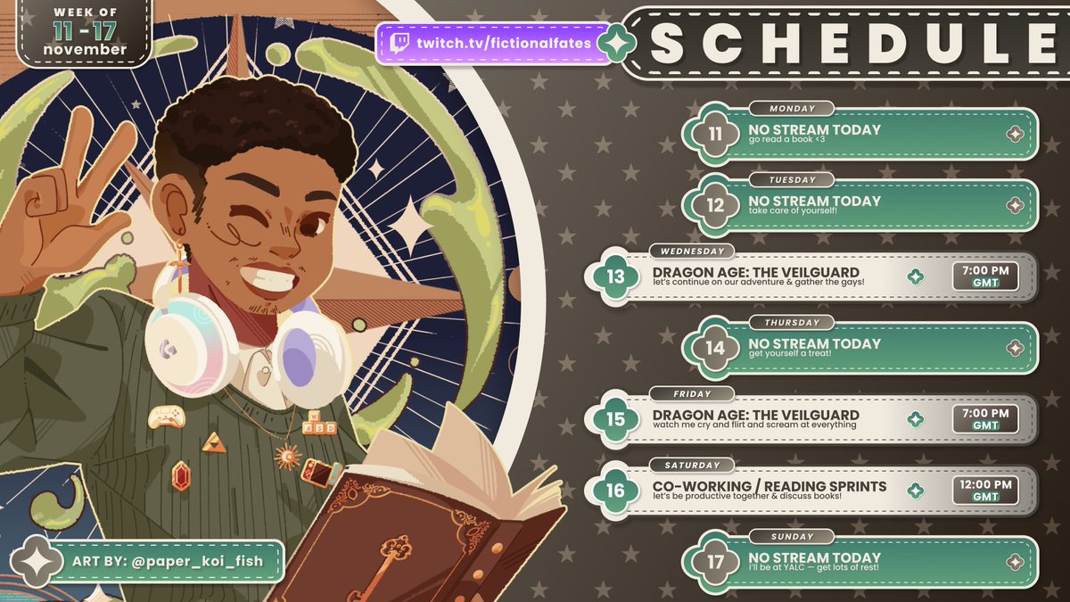 just a lil schedule alteration!

the reading sprints this saturday will be taking place at 12pm GMT now, as i need to catch a train to London in the evening!

hope to see you there! 🫶🏽