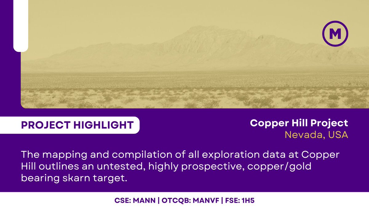ManningVentures's tweet photo. 📊 The program at our Copper Hill Project will test for skarn mineralization between the limestone and the intrusive for the North &amp; South Zones

Read the full story 👉 https://t.co/56ZQUkPjg0 
🇨🇦 $MANN
🇺🇸 $MANVF
🇩🇪 FSE: 1H5
#canadianmining #InvestInCopper #InvestInLithium https://t.co/p3tsKMVPYf