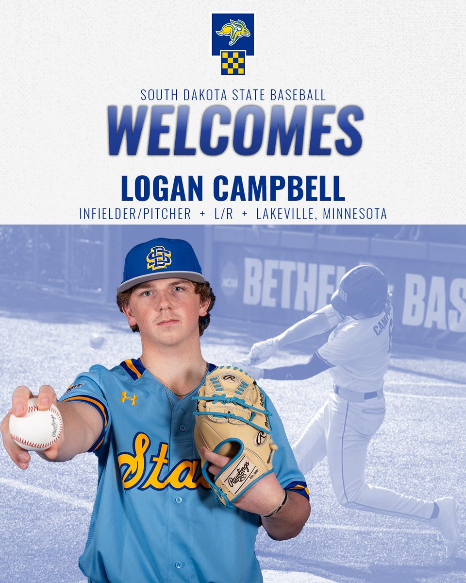 The signing of Logan Campbell completes the Jackrabbit baseball recruiting class

🔹 All-conference performer at Lakeville North High School
🔹 Batted .357 with .895 OPS as a junior

#GoJacks 🐰 x #NationalSigningDay