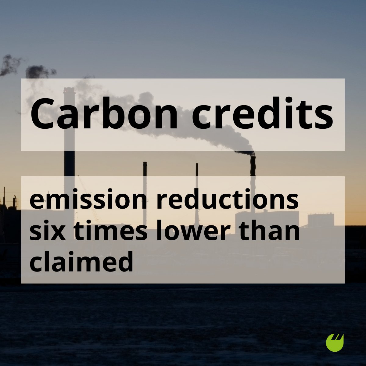 A new meta study on the quality of carbon credits shows that the climate impact is substantially overestimated. Read now why we urgently need a carbon market reform: oeko.de/en/news/press-… #carbonmarket #carboncredits