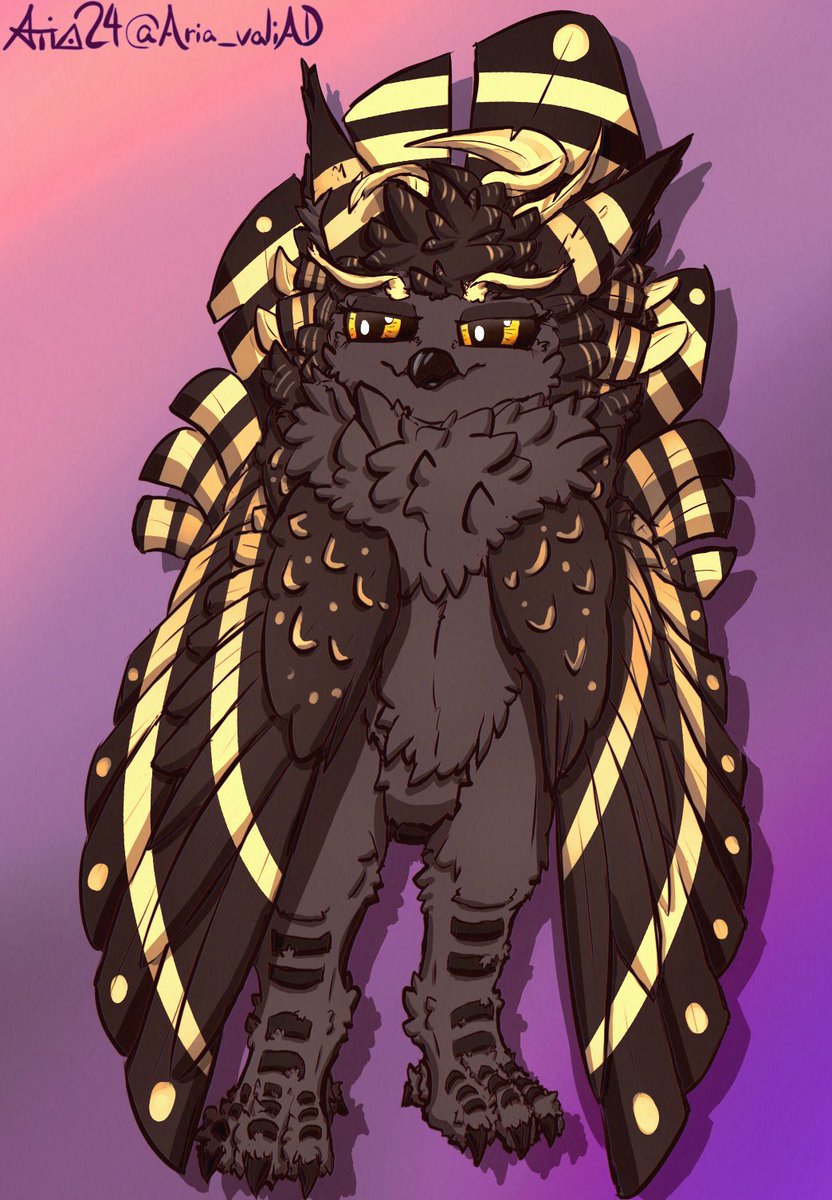 Made a non-avali OC. Also drew the rest of the owl