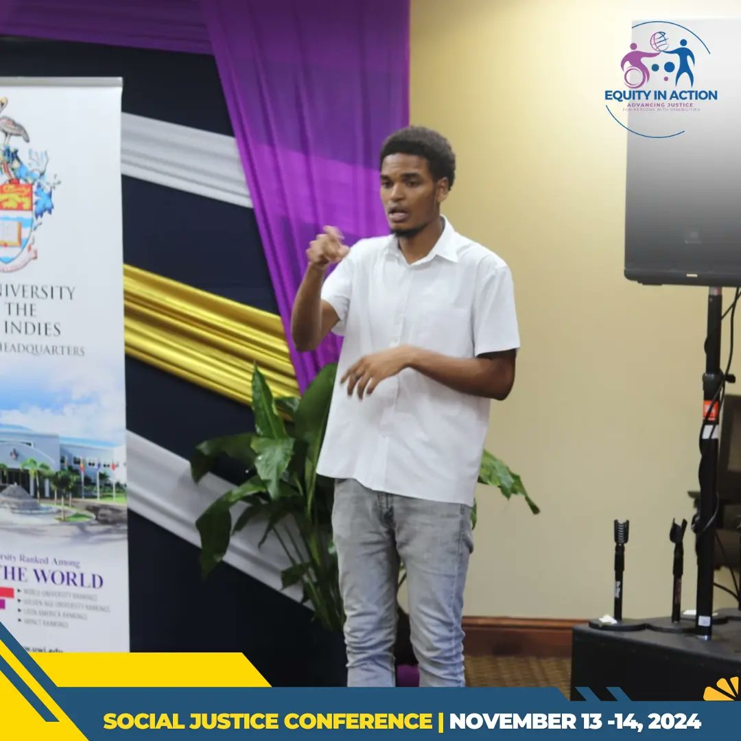 EquityInAction1's tweet photo. 📣 Happening Now at the UWI Regional Headquarters! Panel Discussion 2: Nothing For Us Without Us – Stories &amp; insights on engaging with justice institutions.

Moderated by Dr. Christopher Malcolm, this session explores real experiences &amp; solutions for inclusive justice. https://t.co/PRlVVgzjz3