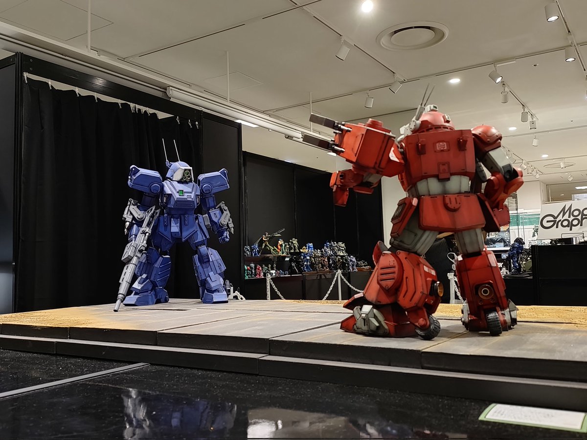 #ボトムズ総模演
今年も野本さんの作品とジオラマ展示をさせて頂きました。
紅緒さん原型のガスティドッグホワイトバイザーの塗装を担当しております。

古のゲームの名場面が令和の時代にまさかの立体化。