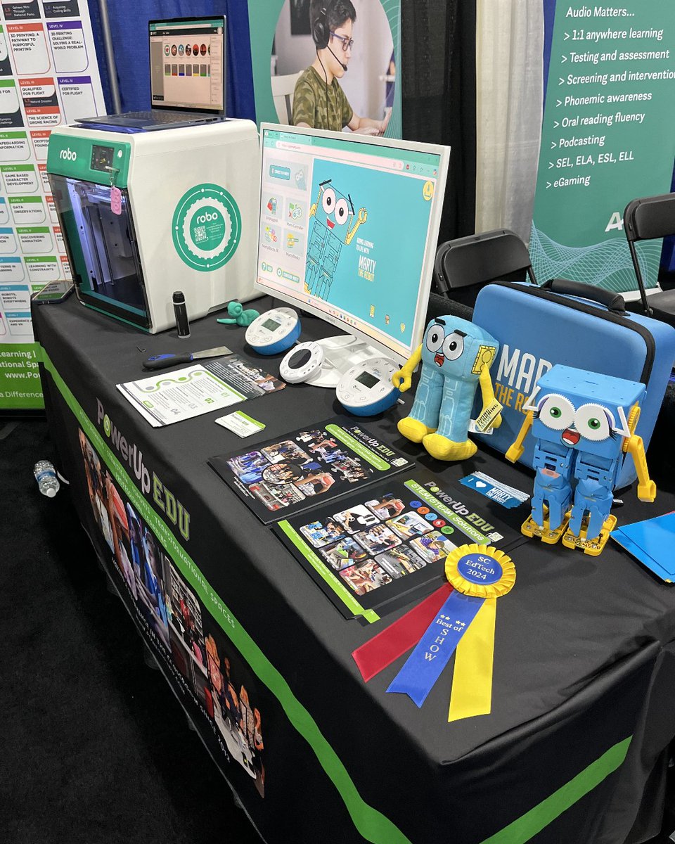 powerupedu's tweet image. Thank you @scedtech #SCEdTech24 for recognizing @powerupedu as #BestofShow!  We take our role in education very seriously &amp;amp; strive daily to bring our BEST efforts in making a difference in the classroom!  Thanks to partners @LuPlayground @Boxlight supporting our efforts at SCETC.