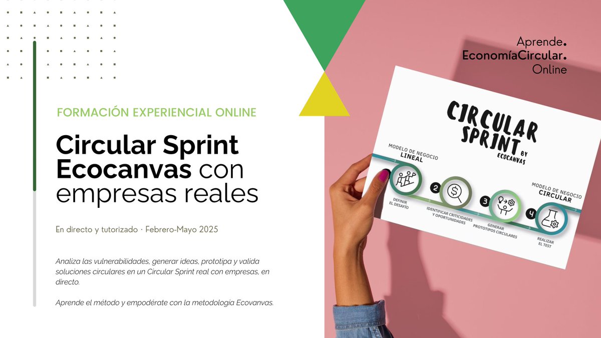 ¿Quieres aprender a facilitar procesos de transformación circular? No te pierdas la nueva edición del programa Agente de Transformación Circular Executive 2025. TInfo aquí: aprende.economiacircular.online/courses/atc6ex… #ecocanvas #circularsprint #economíacirculr #economiacircular #negocioscirculares