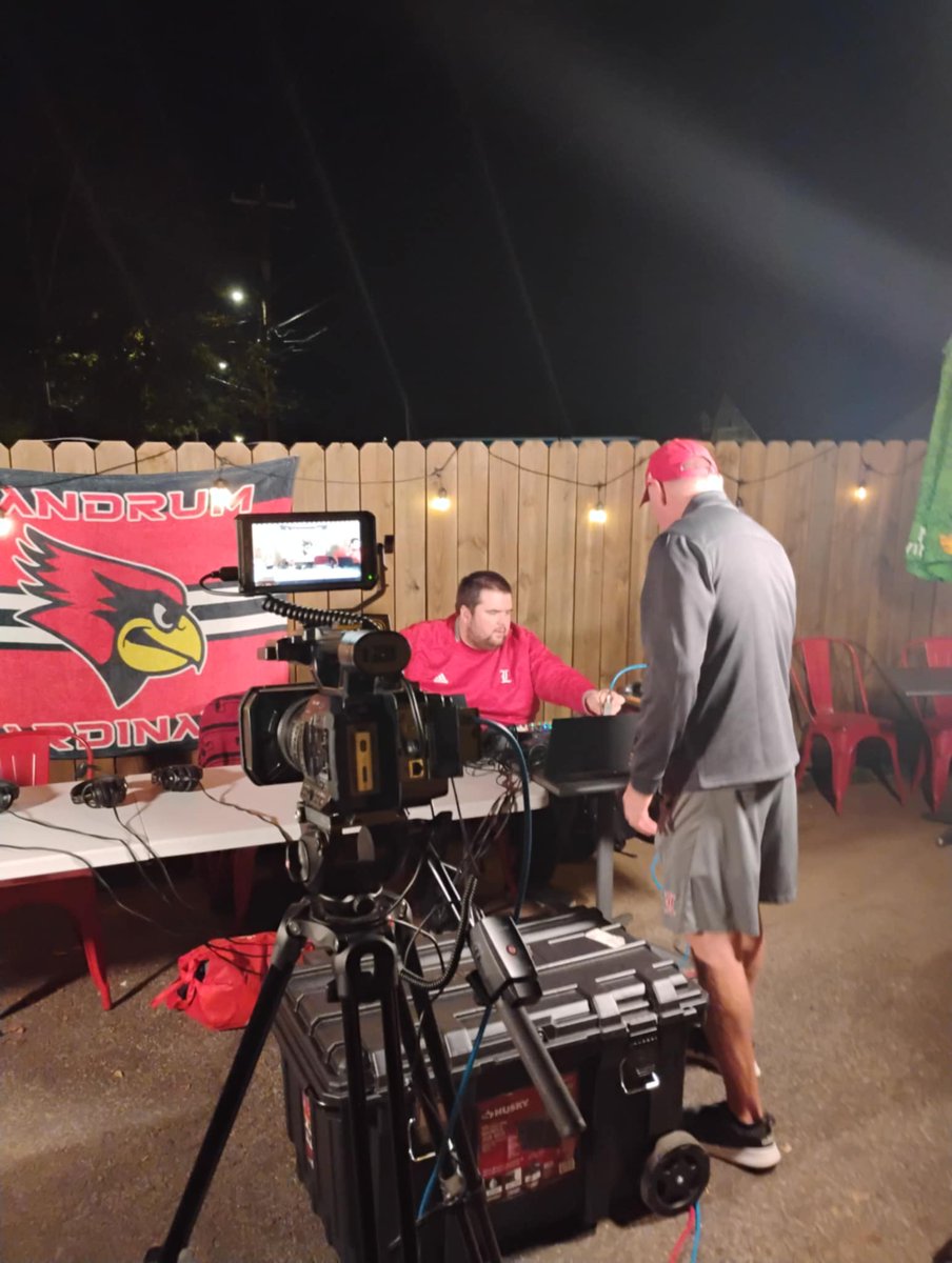 RadioLHS's tweet image. Behind the scenes pictures of the @LandrumFootball Coaches Show with @CoachBridges22