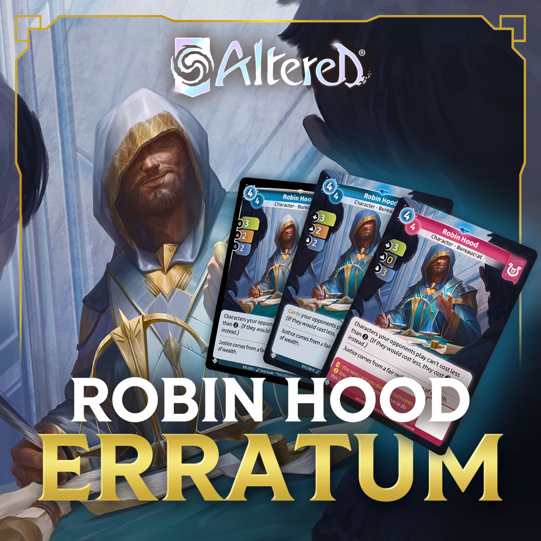 Altered_TCG's tweet image. You gave us feedbacks about your experience with Robin...and we listened !💪🏹 

👉altered.gg/news/addressin…

#AlteredTCG