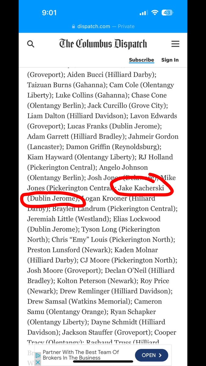 blessed HM all district. thank you to all of my teammates and coaches!
<a href="/DispatchPreps/">Columbus Dispatch Preps</a> 
<a href="/Kstaff07/">kstaff</a> 
<a href="/CoachGlass2/">Brett Glass</a> 
<a href="/CoachStierhoff/">Nate Stierhoff</a> 
<a href="/andyjohnson50/">Coach Johnson</a>