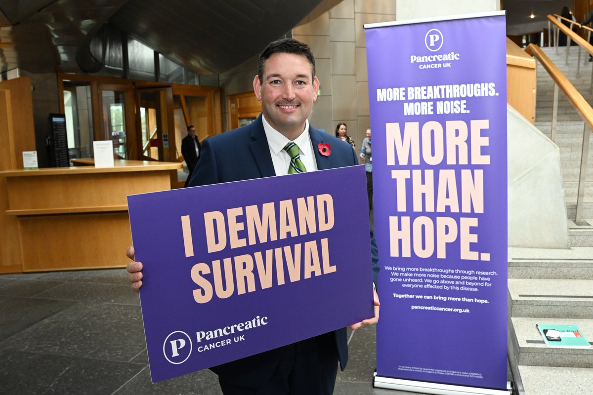 PancreaticCanUK's tweet image. Great to meet so many MSPs in Scottish Parliament last week to talk about #PancreaticCancerAwarenessMonth and highlight the urgent need for action on the deadliest common cancer 💪🙏💜