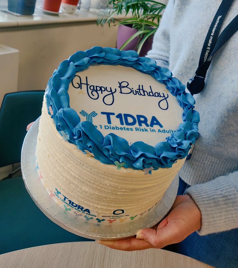 Today on #WorldDiabetesDay marks 1 year of T1DRA🥳 So far we have over 7500 participants signed up and some interesting results coming through. But we have a long way to go to hit our target of 20,000 so please keep sharing and sign up if you can! t1dra.bristol.ac.uk 💙