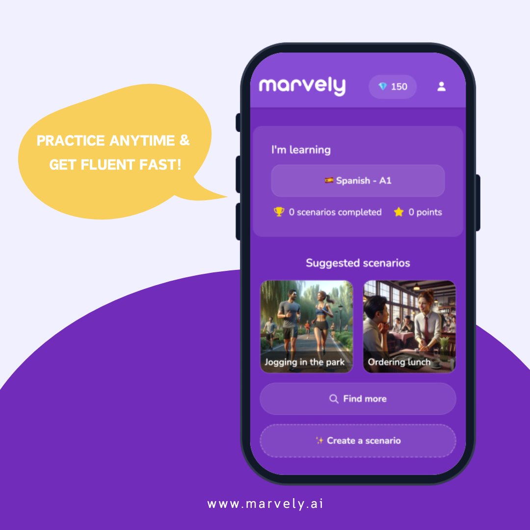 Marvelyai's tweet photo. 🌎 Language learning isn't just about memorizing words; it's about practicing real conversations!
With Marvely, you can practice real-life scenarios like ordering coffee or asking for directions. Start practicing now with https://t.co/myIRMzMLVt!

#LanguageLearning #Marvely https://t.co/ELm7Us31g7