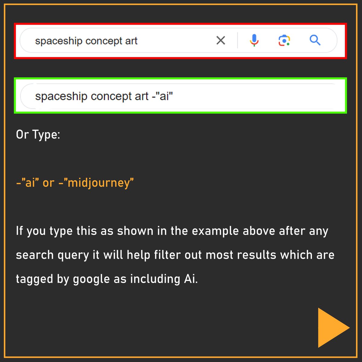 A quick tip for anyone looking to avoid lots of Ai results when reference hunting on Google.

From my testing you can go from about every 1 in 4 images being Ai to 1 in 20. Both methods have been super useful for me so check them out!

#conceptart