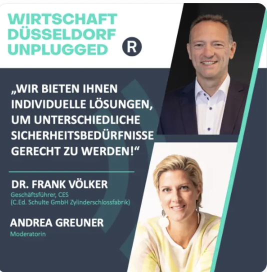 🎙In der neusten Folge von "Wirtschaft #Düsseldorf Unplugged" spricht Dr. Frank Völker von CES über den stetigen Wandel in der #Sicherheitstechnik und Herausforderungen wie #Schließsysteme in der Cloud, #Cybersecurity und Regularien: wirtschaftspodcast-duesseldorf.de #Podcast