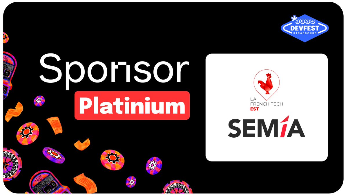 Retrouvez les startups de l'écosystème sur le stand de SEMIA et La French Tech Est au Devfest ce jeudi 🚀

SEMIA, l'incubateur de startups 👉 startup-semia.com
La French Tech Est 👉 lafrenchtechest.fr

Billets pour le Devfest Strasbourg ➡ billetweb.fr/devfest-strasb…