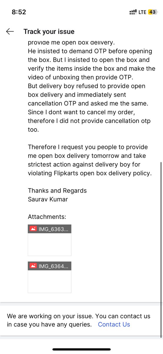stronger4better's tweet photo. @flipkartsupport @Flipkart Finally delivery boy got my order cancelled as per his threat …… Customer care executive assured me thousands times that order will not be cancelled. Worst experience. Shame on @flipsupport @Flipkart Now I can’t dare to order anything again on @Flipkart  कन्हैया कुमार  1/2 https://t.co/HOX8bvCFE2