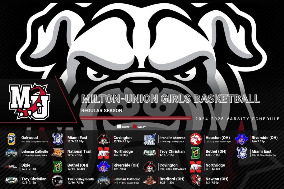 Here’s my schedule for my senior season!