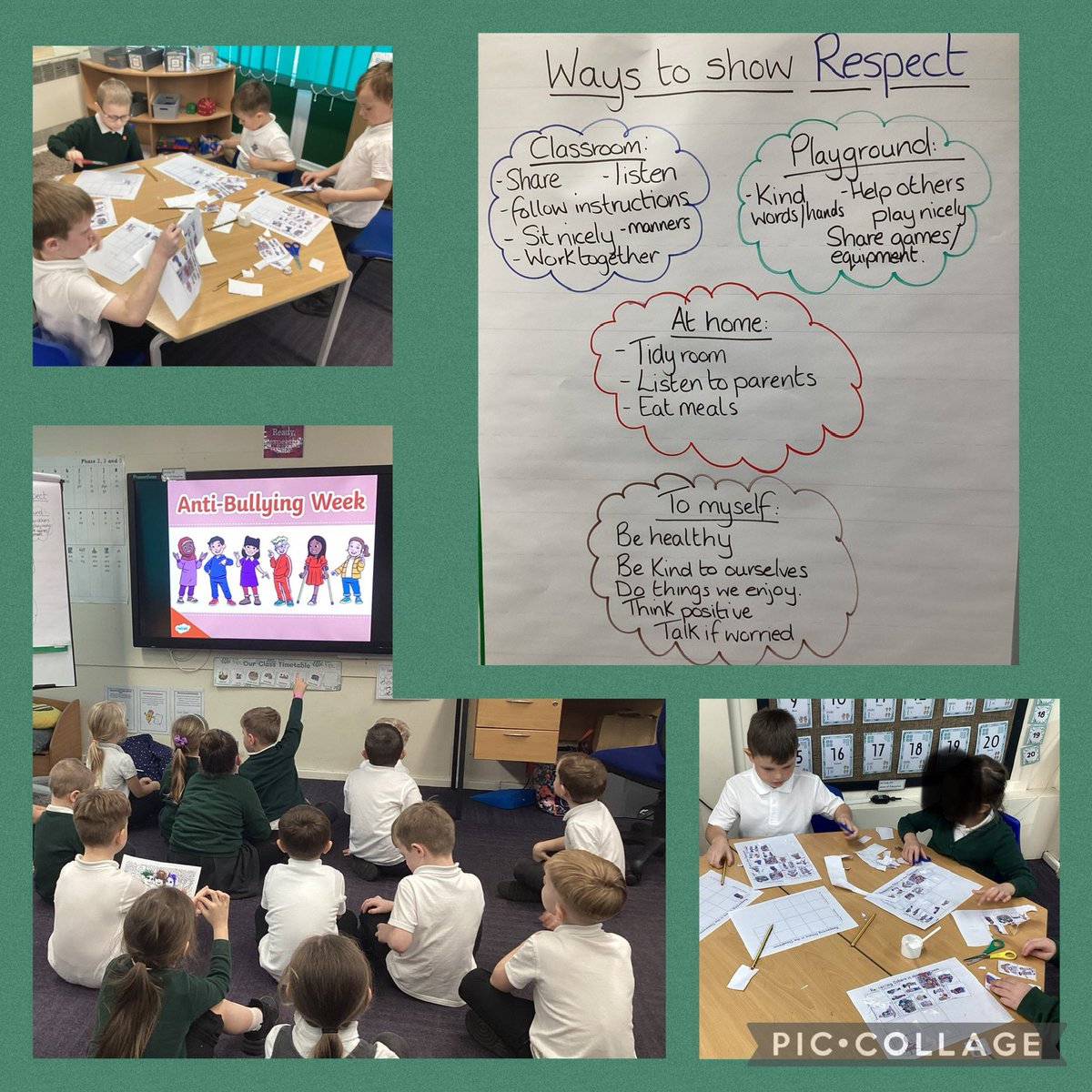 BaderPrimary's tweet image. In Y1/2B we have been thinking about the value of respect as part of #antibullyingweek2024. We have considered ways in which we could show respect at school, home and to ourselves. #RRSarticle2 #BaderPSHE