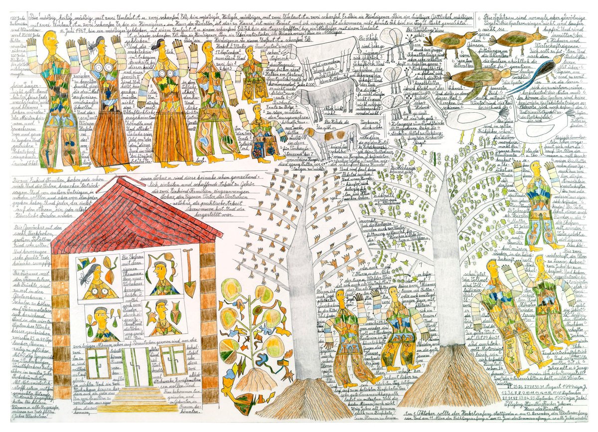 RawVisionMag's tweet photo. Discover Johann Feilacher's incredible legacy at Gugging! In the latest Raw Vision, we explore his impact on outsider art and Gugging’s rise as a creative sanctuary. Subscribe today! https://t.co/RXbazOr6zV #RawVision #Gugging #OutsiderArt https://t.co/A9RA09f9pL