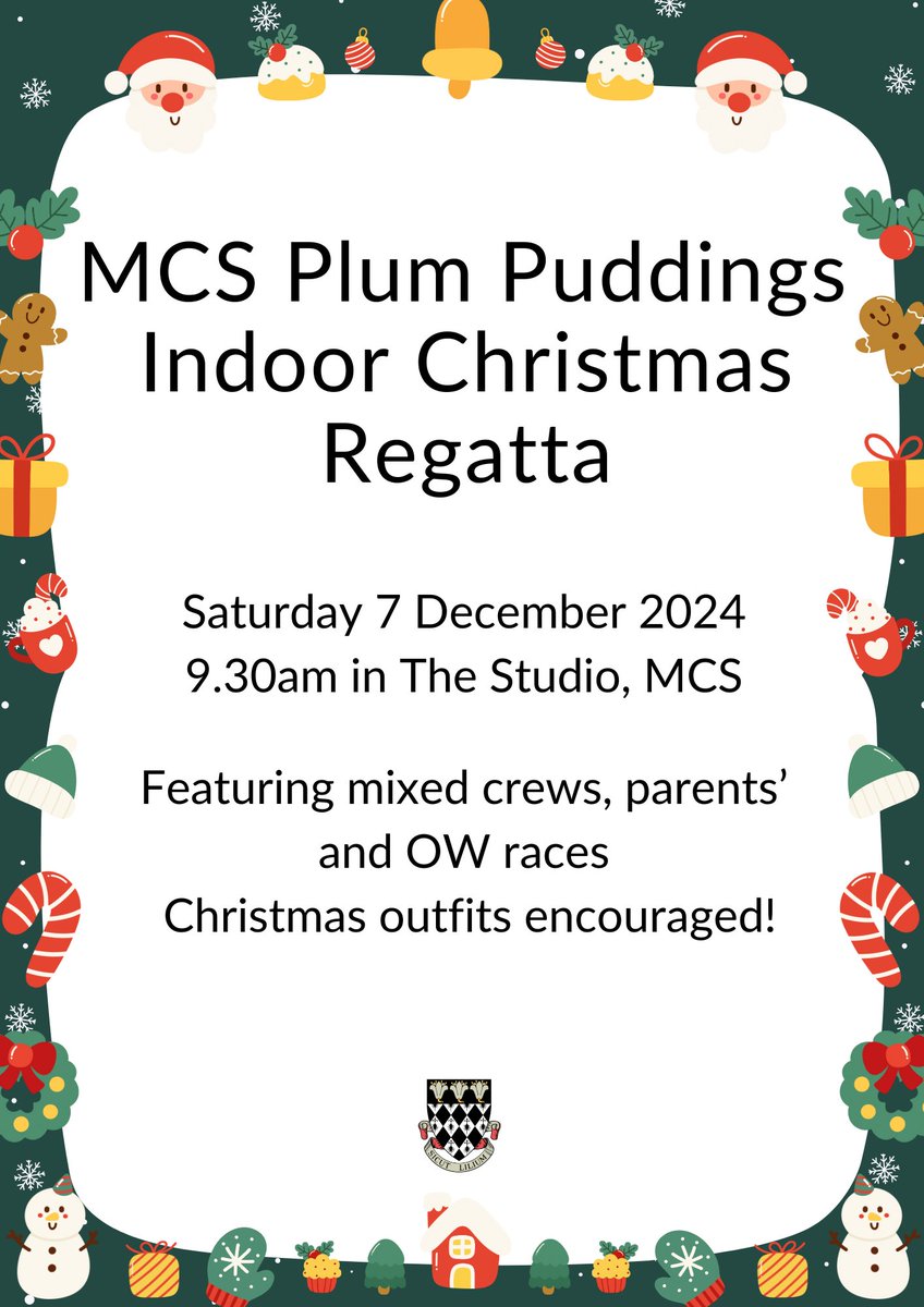 Calling all OW rowers, it's time to don your sparkly antlers and join the fun. Get involved in the Plum Puddings indoor regatta. To register please complete this form ▶bit.ly/4ewtIWw

<a href="/MCSOxford/">Magdalen College School, Oxford</a> <a href="/MCSSportOxford/">MCS Sport</a>