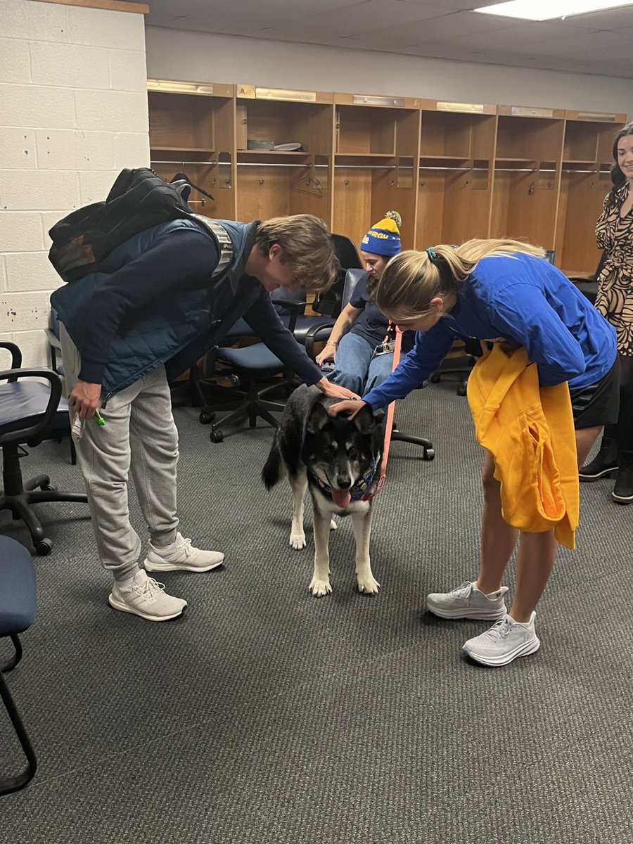 Yesterday, Pitt Athletics celebrated its own Mental Health Awareness Day 💚

It was a day of appreciation for student-athletes and staff that included…

Therapy pet visit 🐶