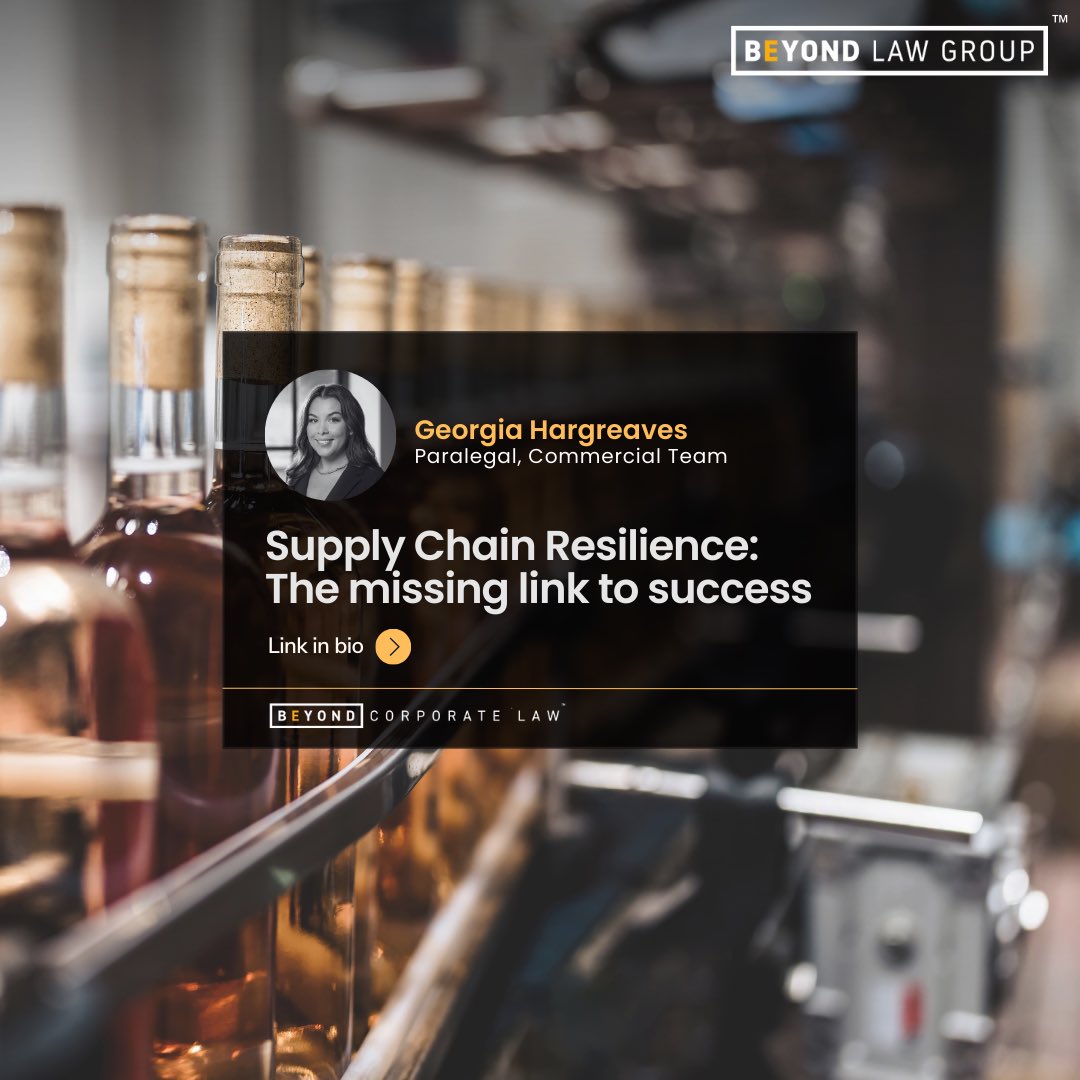 Beyond Corporate (@beyondcorplaw) on Twitter photo <a href="/BeyondCorpLaw/">Beyond Corporate</a>’a Georgia Hargreaves looks at why having a strong supply chain is important for your business and offers her top tips for developing supply chain resilience.
Read here: shorturl.at/Kuumb
#supplychain #foodandbev #fashion #production #commerciallawyer <a href="/BeyondCorpLaw/">Beyond Corporate</a>’a Georgia Hargreaves looks at why having a strong supply chain is important for your business and offers her top tips for developing supply chain resilience.
Read here: shorturl.at/Kuumb
#supplychain #foodandbev #fashion #production #commerciallawyer